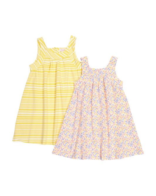 Toddler Girls 2pc Printed Wide Strap Dress Set