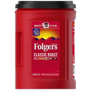 开抢：Folgers 经典中焙咖啡粉 43.5 oz