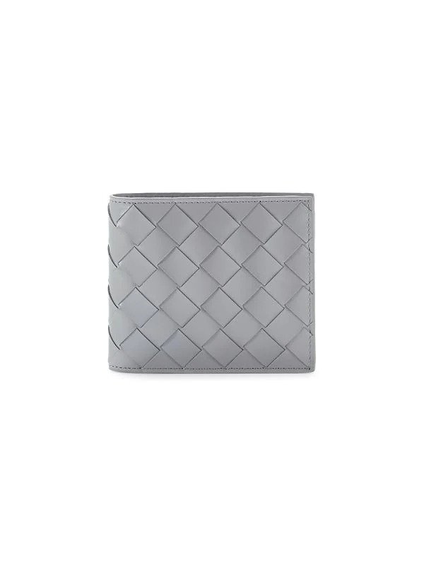 Woven Leather Bi-Fold Wallet