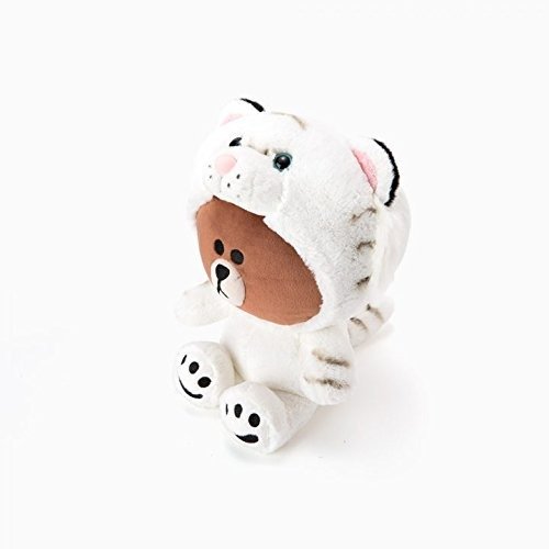 Plush Figure - Snow Tiger Brown Character Cute Soft Sitting Stuffed Doll, 10 Inches