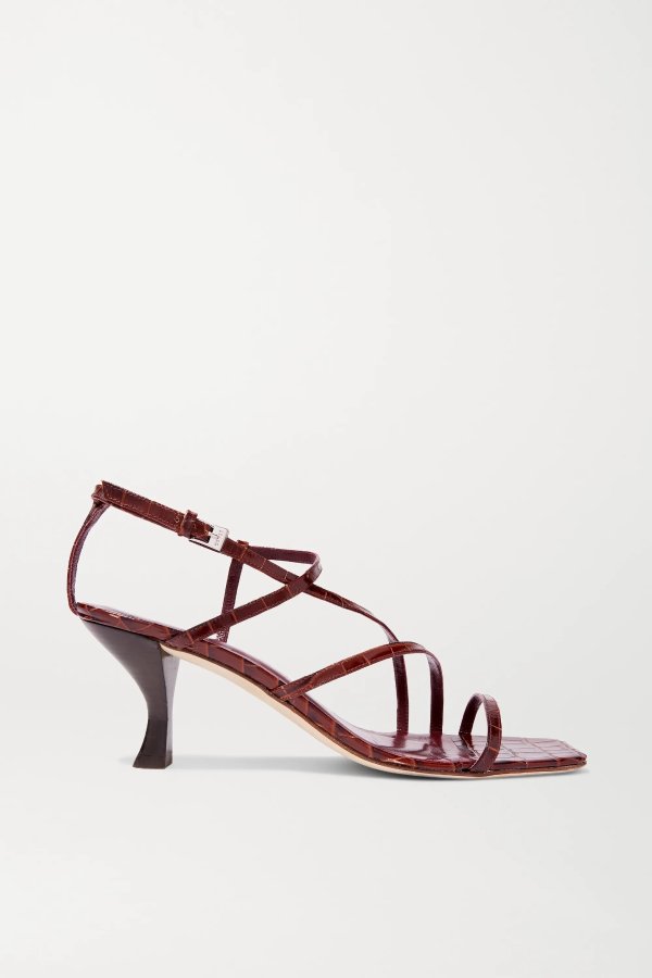 Gita croc-effect leather sandals