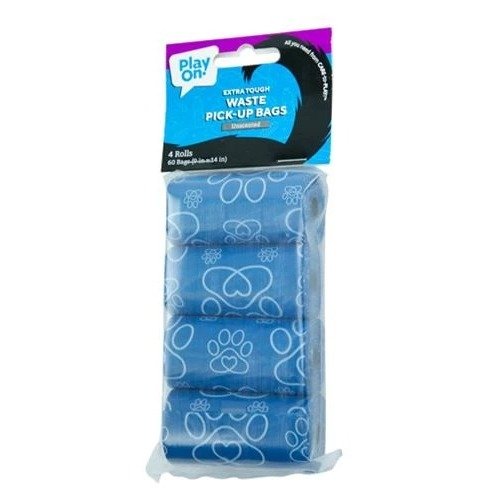 Unscented Waste Bags, Black, 4 Rolls/40 Bags