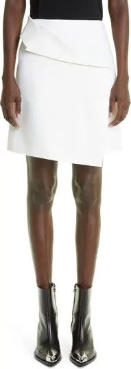 Sartorial Ruffle Wool Skirt