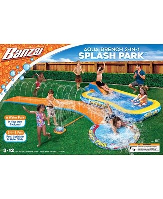 Aqua Drench 3-in-1 Splash Park with Pool, Sprinkler and Waterslide