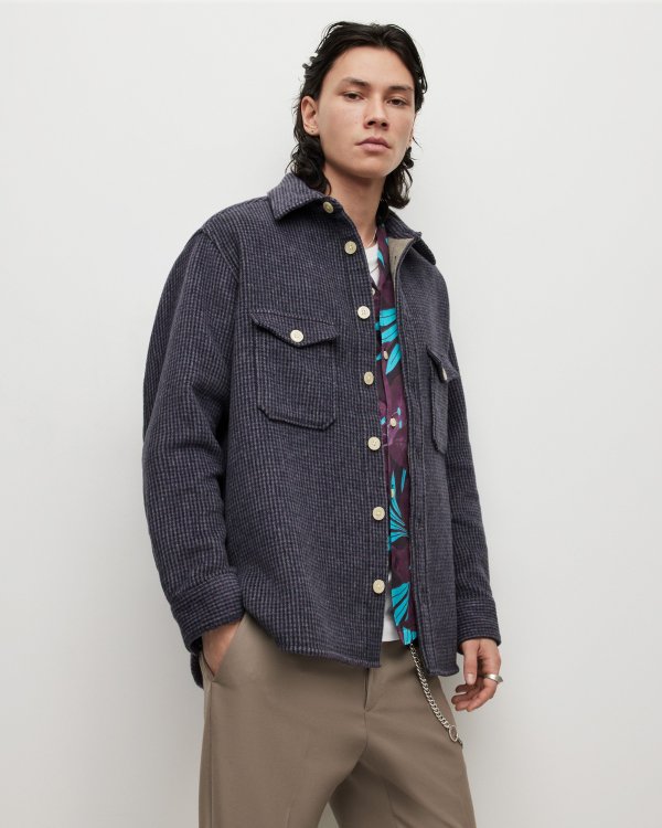 Richter Checked Overshirt COLD LILAC | ALLSAINTS US