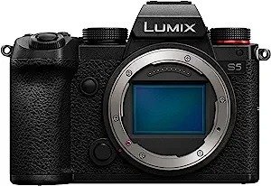 LUMIX S5 Full Frame Mirrorless Camera, 4K 60P Video Recording with Flip Screen & WiFi, L-Mount, 5-Axis Dual I.S, DC-S5BODY (Black)