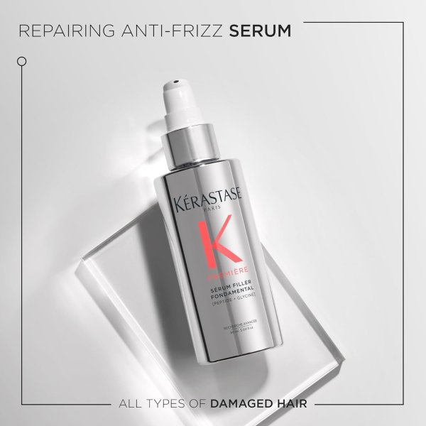 Premiere Anti-Frizz Hair Repair Serum | Intense Bond Repair & Strengthening | For Breakage & All Damaged Hair Types | Frizz Control & Smoothing | Decalcifies with Citric Acid