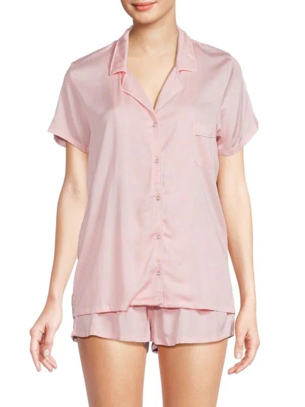 2-Piece Star Print Shirt & Shorts Pajama Set