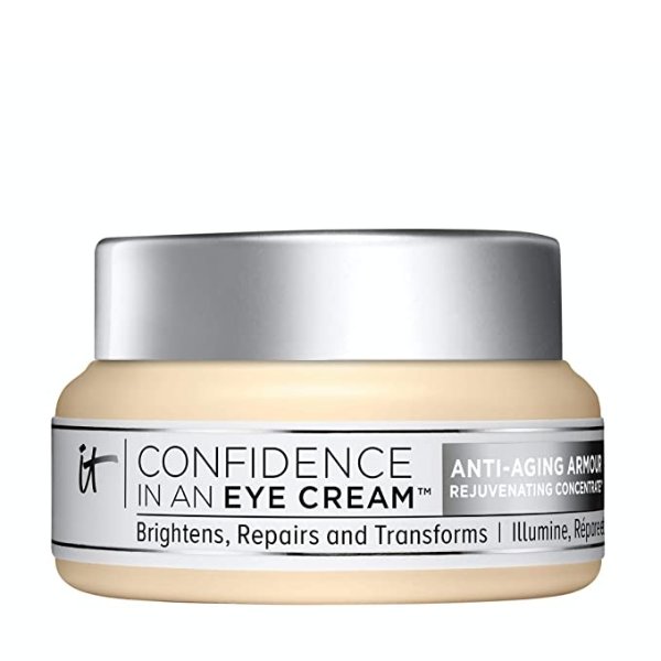 IT Cosmetics Confidence in an Eye Cream - Anti-Aging & Brightening Eye Cream for Dark Circles, Puffiness & Fine Lines - With Hyaluronic Acid & Collagen - 0.5 fl oz