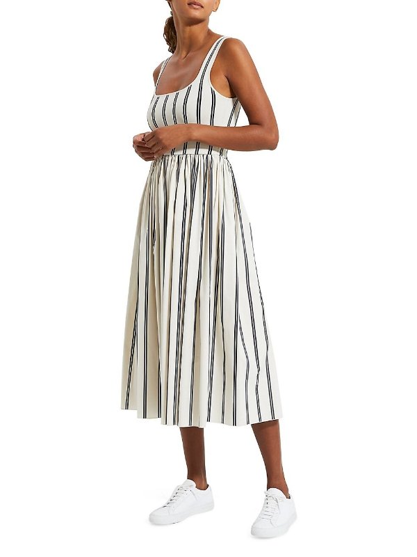 Striped Midi-Dress