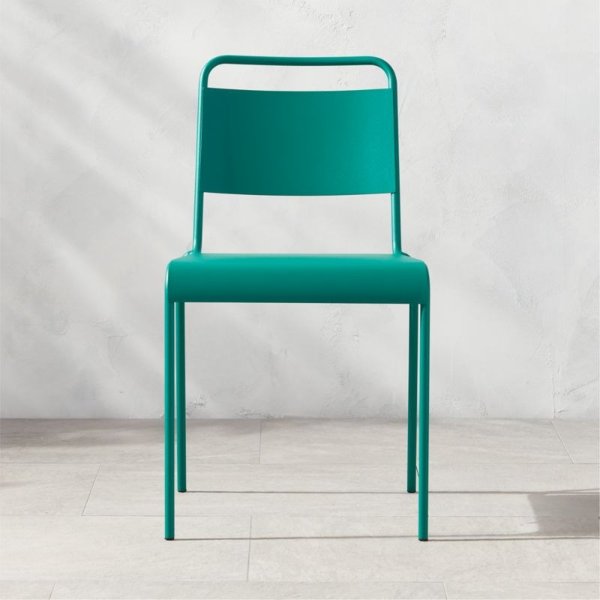 Lucinda Emerald Stacking Dining Chair + Reviews | CB2