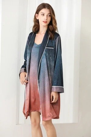 Lykke Home | 19 Momme Mulberry Starry Robe Dressing Gown