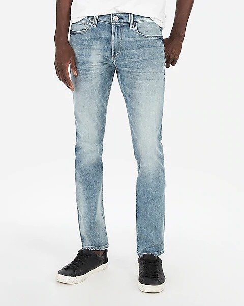 Super Skinny Medium Wash Hyper Stretch Jeans