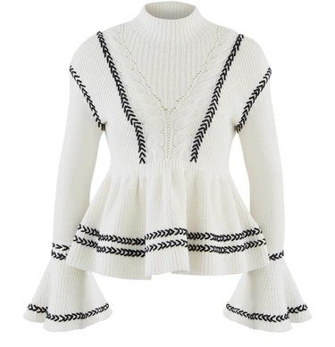 Jumper with ruffles