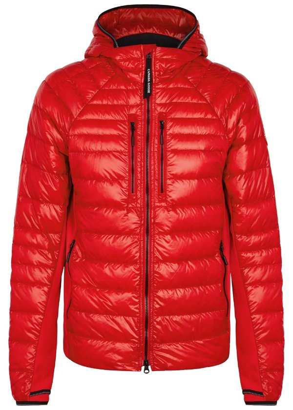 Hybridge Lite red quilted shell jacket