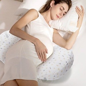 Pregnancy Pillows for Sleeping, Maternity/Pregnancy Body Pillow Support for Back, Legs, Belly, HIPS of Pregnant Women, Detachable and Adjustable with Pillow Cover (Grey, Small)