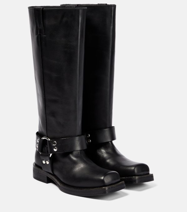 Leather Knee High Boots in Black - Acne Studios | Mytheresa