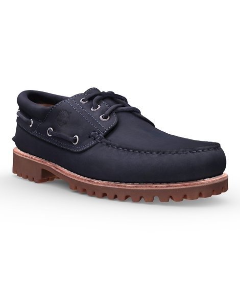 Navy Authentics Classic Leather Boat Shoe - Men