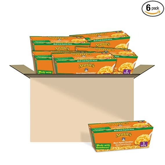  Macaroni and Cheese, Real Aged Cheddar, Microwavable Dinner, 2 Cups, 4.02 oz. (Pack of 6)