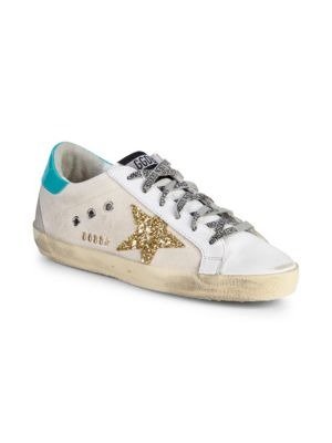 Superstar Glitter Canvas & Leather Sneakers