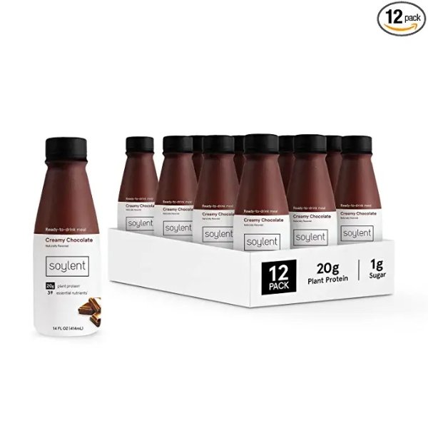 奶油巧克力口味植物蛋白代餐奶昔 14oz 12瓶