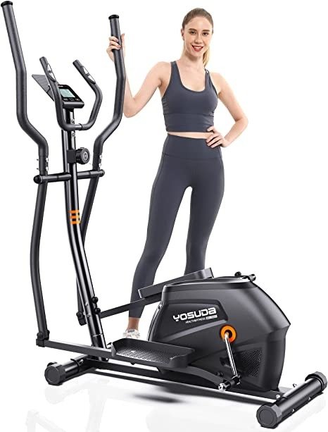 Pro Cardio Climber Stepping Elliptical Machine, 3 in 1 Elliptical, Total Body Fitness Cross Trainer with Hyper-Quiet Magnetic Drive System, 16 Resistance Levels, LCD Monitor & iPad Mount