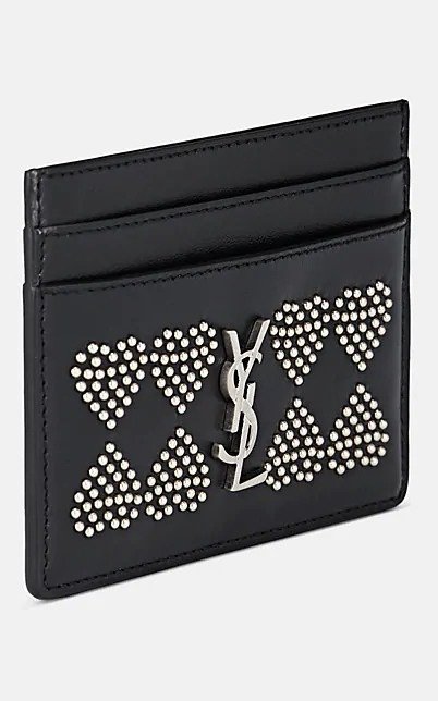 Monogram Studded Leather Card Case