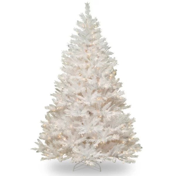 6' H 白色圣诞树 带350颗灯