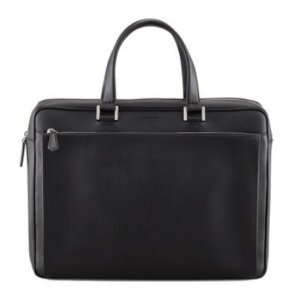 Fendi Saffiano Zip-Pocket Briefcase @ Neiman Marcus