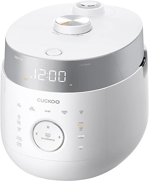 CRP-LHTR1009F | 10-Cup/2.5-Quart (Uncooked) Twin Pressure Induction Heating Rice Cooker | 16 Menu Options: High/Non-Pressure Steam & More, Stainless Steel Inner Pot, Made in Korea | White