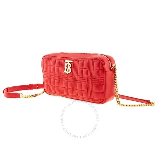 Bright Red Quilted Lambskin Camera Bag