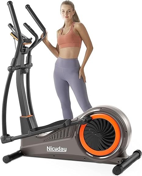 Elliptical Machine, Cross Trainer with Hyper-Quiet Magnetic Driving System, 16 Resistance Levels, 400LB Weight Limit