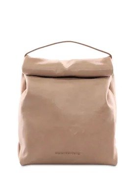 SMALL LUNCH BAG LEATHER TOP HANDLE BAG