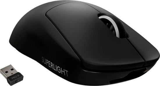 - PRO X SUPERLIGHT Lightweight Wireless Optical Gaming Mouse with HERO 25K Sensor - Black