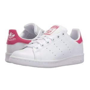 adidas 经典小白鞋，粉色 Stan Smith 大童款，成人也能穿