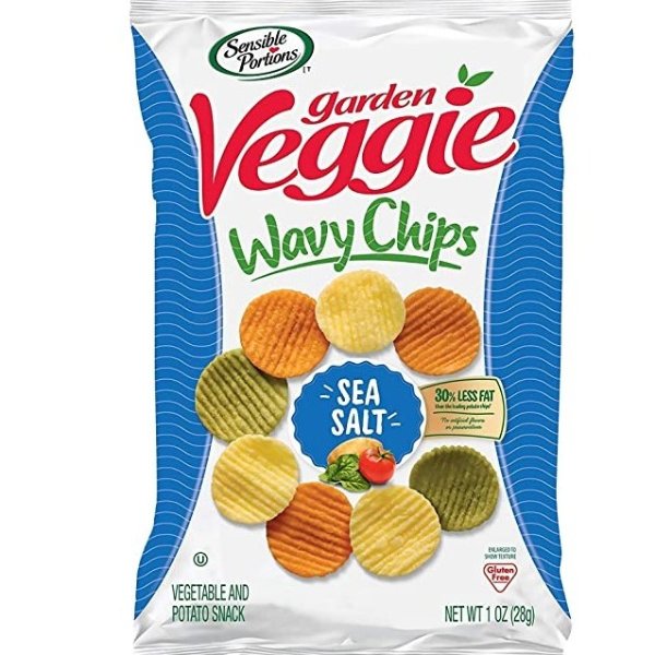 Garden Veggie Chips, Sea Salt, 1 Ounce (Pack of 24)