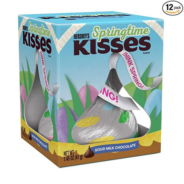 KISSES Milk Chocolate Springtime 1.45 oz (Pack of 12)