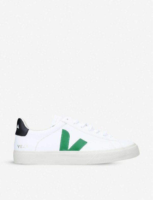 Campo leather and coated-canvas low-top trainers