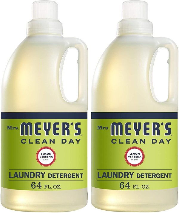 Mrs. Meyer's 洗衣液柠檬马鞭草香味 64oz 2瓶装