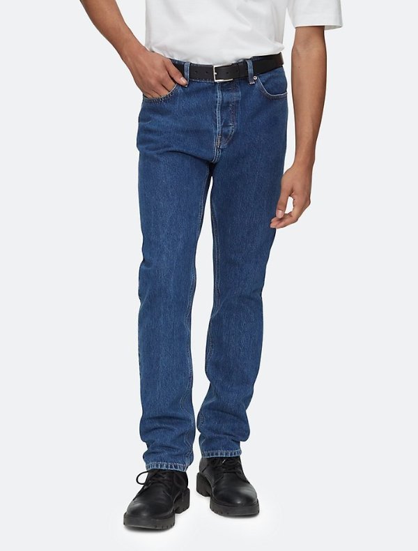 Slim Straight Fit Gravel Stone Indigo Jeans | Calvin Klein