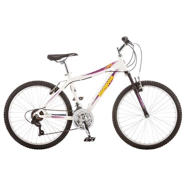 Mongoose Boys 13 Inch Aluminum Mech Mountain Bicycle with 24 Inch Wheels, White