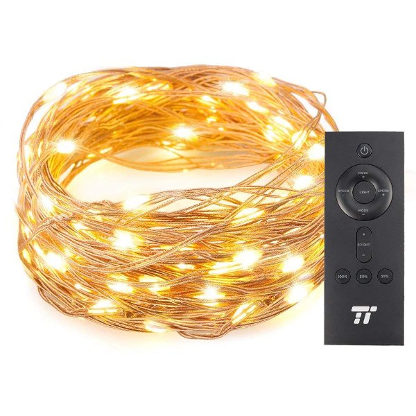 33 ft 100 LED String Lights With RF Remote Control