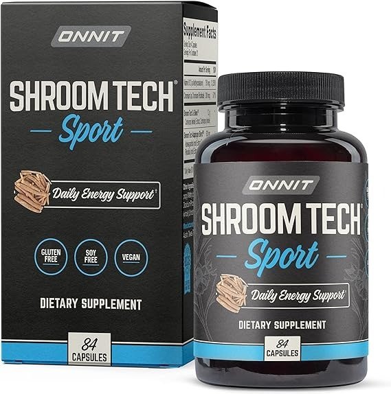 Shroom TECH Sport (84ct) | All Natural Pre-Workout Supplement with Ashwagandha, Cordyceps Mushroom, and Rhodiola Rosea