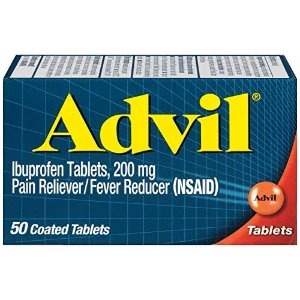 AdvilPain Reliever and Fever Reducer, Pain Relief Medicine with Ibuprofen 200mg for Headache, Backache, Menstrual Pain and Joint Pain Relief - 50 Coated Tablets