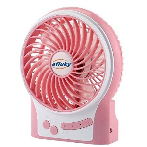 Efluky Mini USB 3 Speeds Rechargeable Portable Table Fan
