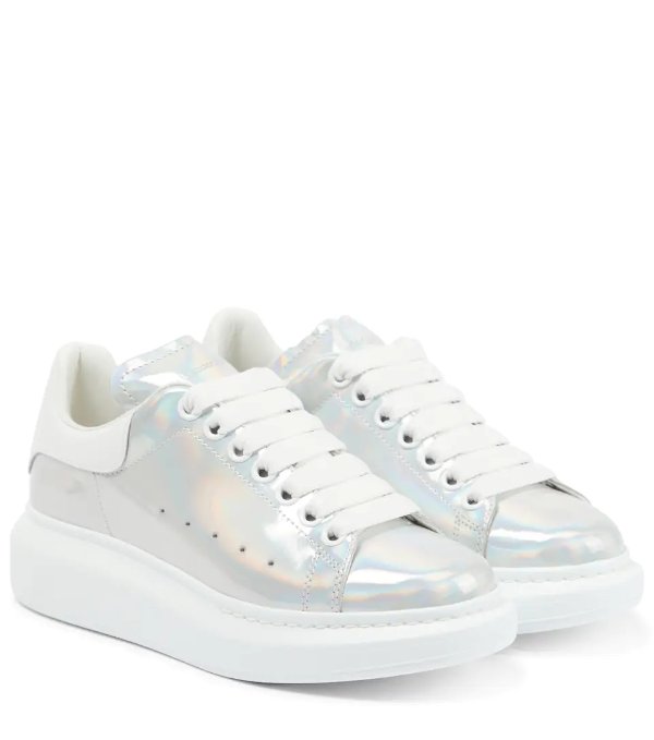 Holographic leather sneakers