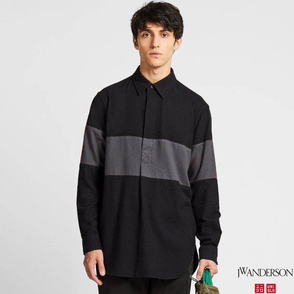MEN FLANNEL PULLOVER LONG-SLEEVE SHIRT (JW ANDERSON)