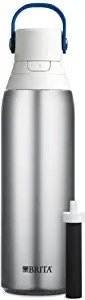 Brita Stainless Steel Water Filter Bottle, 20 Ounce, Stainless Steel, 1 Count