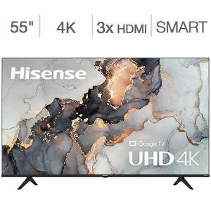 史低价：Hisense 55" A65H 4K HDR Google TV 智能电视