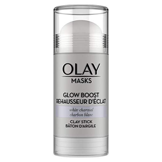 Face Masks by Olay, Clay Charcoal Facial Mask Stick, Glow Boost White Charcoal, 1.7 Oz